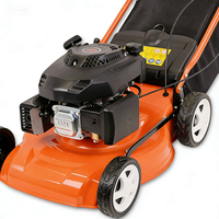 Tondeuse à gazon industrielle autotractée à essence 4 temps 173cc, largeur de coupe 12 pouces, lame cylindrique 1600W, bac de ramassage arrière 65L