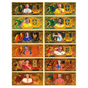 Banconota Commemorativa delle Star del Calcio <span class=keywords><strong>Cristiano</strong></span> <span class=keywords><strong>Ronaldo</strong></span>, Simon Mbappe, Haaland, Collezione Regalo Transfrontaliera - Product Image 6