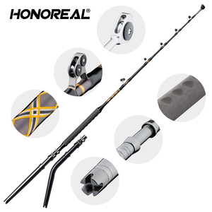 HONOREAL Canne à <span class=keywords><strong>pêche</strong></span> à la traîne Deep Sea Power 30-50lb 50-80lb Class Composite Rod EVA Grip Metal Bend Handle Rods - Product Image 1