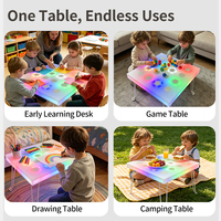 Table de jeu interactive LED pour enfants de 2 à 4 ans, table de jeu musicale tactile RGB pour garderies, écoles maternelles, écoles et centres de jeux intérieurs