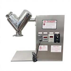 Mezclador Industrial de Acero Inoxidable Tipo V para Mezclar Homogéneamente Proteína en Polvo, Café en Polvo e Ingredientes Alimenticios - Product Image 1