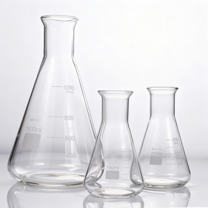 Verrerie de laboratoire personnalisable : Fioles Erlenmeyer en verre borosilicate à parois épaisses, durables et graduées - Product Image 1