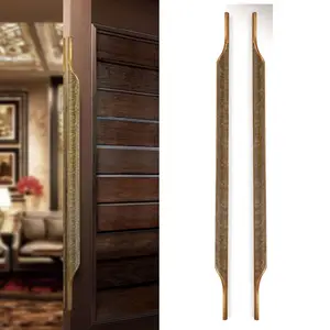 Luxury Design Satin Antique Brass Door Handle Brass Pull Door Handle