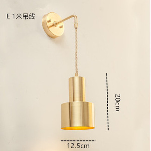 Lámpara de pared de latón para Dropshipping en Shopify, de cristal y hierro, para mesita de noche, baño, guardarropa, luz de fondo, en bronce antiguo, oro y plata. - Product Image 2