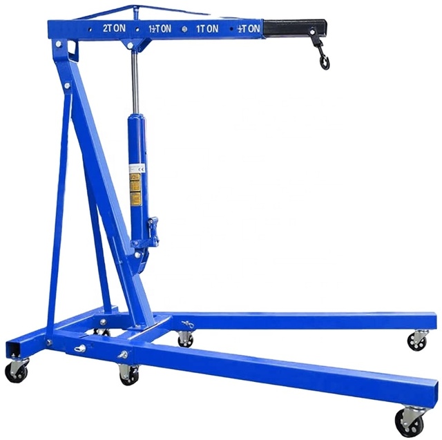 OEM Hot Selling 2 Ton Folding Shop Crane Car Lifting Machine Hydraulic Jack Engine Crane with CE