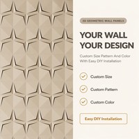 Grand panneau décoratif mural étanche 3D en bois massif Design ondulé motif géométrique panneau de densité moderne ménage
