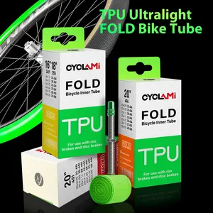 CYCLAMI Folding Bicycle Inner Tube 406 20 Inch Ultra-Light TPU Inner Tube FV 45/60mm For Folding Bike With Free Tire Patch Kit