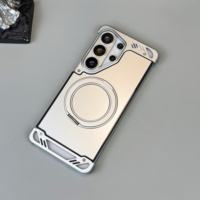 Casing Ponsel Anti Benturan Berbahan Aluminium Alloy dengan Dudukan Putar 360 Derajat untuk Samsung Galaxy S26 S25 S24 Ultra Premium Cover Grosir