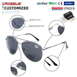 Gafas de Sol Bifocales de Diseño de Alta Calidad con Protección UV400, Montura Metálica, Múltiples Colores y Dioptrías, para Hombre y Mujer - Product Image 1
