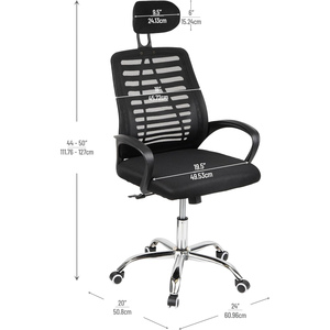 Chaise de bureau pivotante confortable pour ordinateur à domicile, avec dossier et assise, idéale pour les longues sessions de travail - Product Image 2