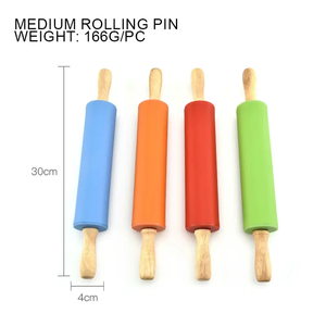 Rouleau à pâtisserie antiadhésif en bois de hêtre et <span class=keywords><strong>silicone</strong></span>, vente directe du fabricant, idéal <span class=keywords><strong>pour</strong></span> la pâtisserie et les arts culinaires - Product Image 6