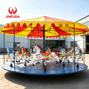 Manège rotatif à 16 places, carrousel simple pour enfants, <span class=keywords><strong>attraction</strong></span> de fête foraine en plein air - Product Image 6