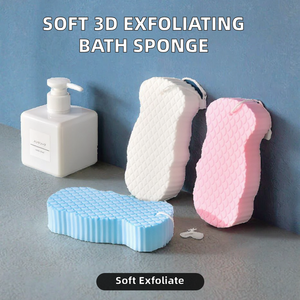 Éponge de Douche 3D Douce et Exfoliante en PVA à Écailles de Poisson, Réutilisable, pour Enfants, Élimine les Peaux Mortes, Moderne et Longue - Product Image 2