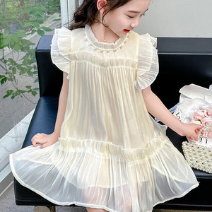 Gaun anak perempuan baru musim panas rok Tule Petti pakaian anak rok putri gaya kasual dengan ruffle fitur ukuran Plus - Product Image 6