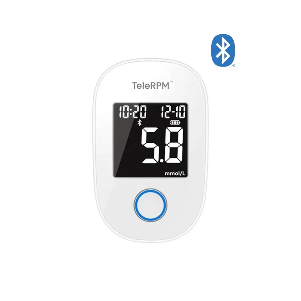 TRANSTEK Low Price Connected Blood Sugar Test Machine BLE Glucose Meter with Glucose Oxidase Test Strips