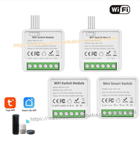 Module d'automatisation domestique intelligent Tuya WiFi Mini DIY Switch 1 2 3 4 Gang 16/10A à contrôle bidirectionnel via Alexa Google Home Smart Life
