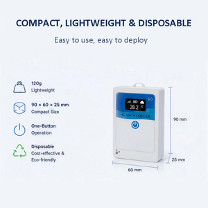 Enregistreur de données de température et d'humidité en temps réel, moniteur d'alarme intelligent pour entrepôt pharmaceutique et laboratoire - Product Image 5