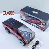 Speaker Mobil Stereo Nirkabel Bluetooth WS-580 Super Bass Model Mobil Woofer Hifi Musik WSTER Speaker Hadiah Radio FM/TF/USB/TWS