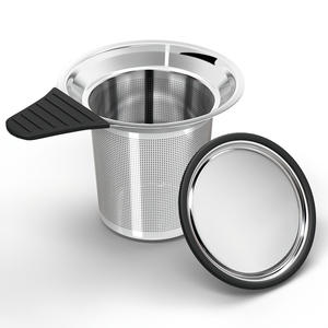مصفاة شاي قابلة للعكس من الفولاذ المقاوم للصدأ ، مجموعة استخدام المطبخ المنزلي ، مكونات بلاستيكية سيراميك ، غطاء كروي ، غطاء كرة معدني قابل لإعادة الاستخدام - Product Image 2