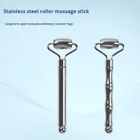 Bâton de beauté à tête unique en métal en acier inoxydable rouleau masseur outil pour les yeux Instrument de grattage méridien tirant bâton lifting du visage