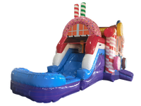 Nouveau Château Gonflable Commercial à Thème Bonbons, Utilisation Humide ou Sèche, Combo Maison de Rebond et Aire de Jeu pour Entreprises de Location de Fêtes