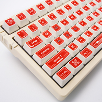 Teclas de cerámica de 115 teclas de gama alta para juegos/ordenador personalizables Cherry Gateron MX Switch Teclados en teclas Rojas personalizadas