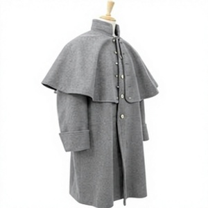 Manteau long pour homme 100 % laine, style vintage, double boutonnage, manches longues, vêtement d'extérieur formel, personnalisable OEM - Product Image 4