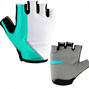 Gants de cyclisme unisexes mi-doigts pour VTT, respirants, compatibles écran tactile, enduits de polyuréthane avec fermeture auto-agrippante - Product Image 2