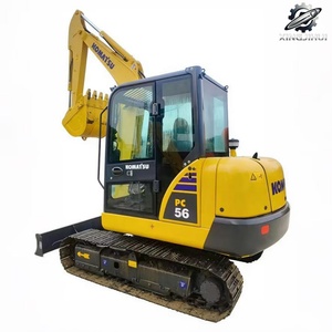 Mini-excavatrice Komatsu56 d'occasion, 5 tonnes, godet de 0,2 m³, marque japonaise d'origine, petite excavatrice de chantier, faible nombre d'heures, bon état - Product Image 1