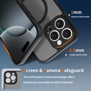 Cho <span class=keywords><strong>iPhone</strong></span> 16 Pro Max trường hợp sang trọng mờ điện thoại di động Trường hợp ống kính chống sốc bảo vệ từ trường hợp điện thoại di động cho <span class=keywords><strong>Iphone</strong></span> - Product Image 2