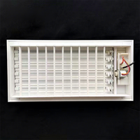 Grille de ventilation électrique moderne carrée en plastique et alliage d'aluminium avec télécommande pour un flux d'air précis, montage mural ou au plafond, extérieur