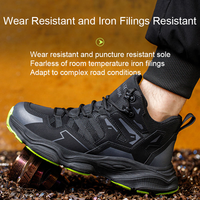 Chaussures de sécurité OEM pour homme avec embout en acier, anti-écrasement, anti-perforation, chaussures de travail antistatiques pour la construction et l'usine 8818