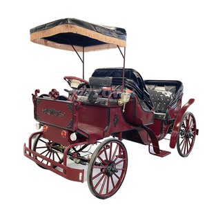 Factory-Direct Sales Sightseeing Tourism Horse Carriage Vintage Victoria Horse Drawn Buggy <b>Professional</b> <b>Light</b> Weight Customized - Product Image 1