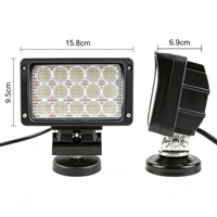 6.2Inch 45W 3000lm Rectangle LED Work Light IP68 Waterproof 12-48V Auxiliary Driving Lamp for Offroad Car Truck Forklift