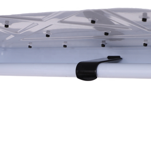 บันไดเหล็กพับได้สีขาว2ขั้น EN131หนัก150กก. พร้อมคันเหยียบกว้างกันลื่นราวบันไดสำหรับงานภายนอกห้องยิม - Product Image 4