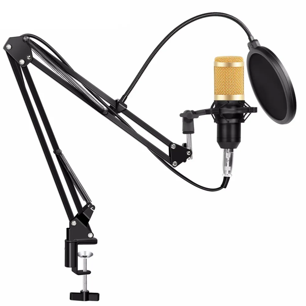 Draagbare 3.5Mm Audio Mic Professionele Studio Condenseren Gaming Microfoon Met Stander Voor Twitch Livestream