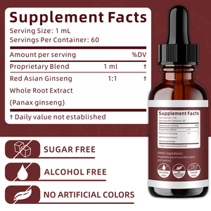 OEM/ODM, корейский красный экстракт женьшеня, жидкие капли, органические капли для корня женьшеня, иммунная поддержка, веганские капли женьшеня - Product Image 2