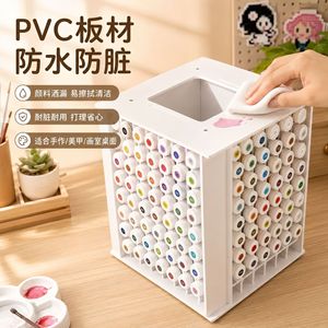 Pvc Storage Rack For Paint Bottles With Rotating Design And Waterproof Surface For Craft <b>Nail</b> Art <b>Desk</b> Organization - Product Image 1