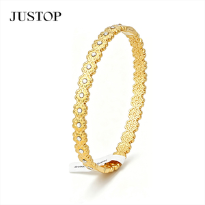 Pulseras OEM/OEM Personalizadas de Acero Inoxidable a Prueba de Agua, Joyería de Moda, Hipoalergénicas, para Mujer, Justop - Product Image 1