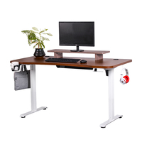 Table élévatrice de bureau moderne électrique à moteur unique et à double colonne réglable avec cadre convertible en métal
