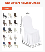 Custom Hotel Wedding Banquet Pleated Skirt Chair Covers (Spandex/Polyester) Wholesale Ideal for Parties, Birthday Events More