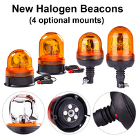 Nuevo diseño H1 5,5 pulgadas 14 cm halógeno estroboscópico giratorio Barra de luz intermitente lámpara de baliza de emergencia para techo de coche de vehículo