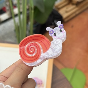 Nueva Pinza <span class=keywords><strong>de</strong></span> Pelo Acrílica con Diseño <span class=keywords><strong>de</strong></span> Caracol, <span class=keywords><strong>Oruga</strong></span> y Bicho <span class=keywords><strong>de</strong></span> <span class=keywords><strong>Seda</strong></span>, Accesorios <span class=keywords><strong>de</strong></span> Animales para Mujeres, Uso Diario - Product Image 4