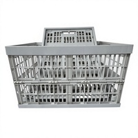 Caisse pliable industrielle en polypropylène PP de taille standard avec roues, empilable, recyclable, pour stockage logistique