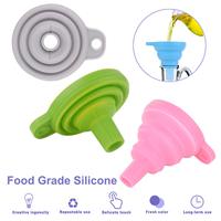 Entonnoir pliable en silicone de qualité alimentaire, petits entonnoirs pliables pour remplir les bouteilles d'eau, transfert de poudre liquide