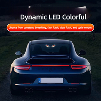 Nouvel écran LED dynamique à ventouse solaire « Oeil du Diable » pour l'éclairage décoratif de voiture, lumières de pare-brise avant et arrière pour camion et voiture