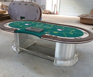โต๊ะโป๊กเกอร์เท็กซัสหรูหราทันสมัยแบบพับได้บาคาร่านิอูซานฆ้องสำหรับเล่นการพนัน - Product Image 3