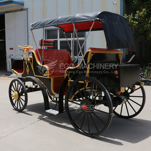 Chariot de tourisme à vendre – Vente directe usine – Noir et rouge – Haute qualité – Idéal pour mariages et excursions touristiques - Product Image 2