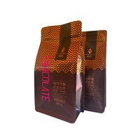 Sachet d'emballage personnalisé en forme de pièce de monnaie octogonale en chocolat au beurre de cacao pur, avec impression couleur bronze et or rose, fabriqué en Chine