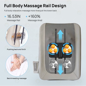 Masajeador de espalda completo recargable para caminar, rodillo de amasado 4D, asiento Lumbar de calefacción, cojín de masaje ultrafino - Product Image 2